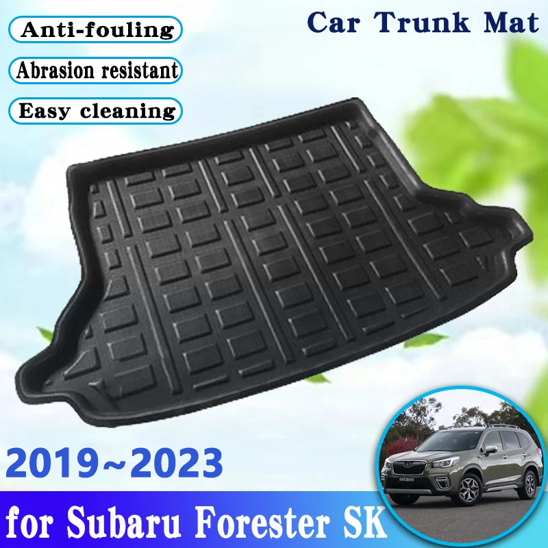 

Коврик для хранения багажника автомобиля для Subaru Forester SK, аксессуары 2019 ~ 2023 2022 2021, материал EVA, задний багажник, водонепроницаемые коврики