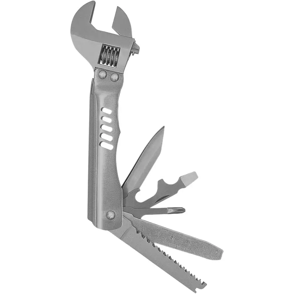 

8-Function Wrench Multi-Tool Set with Carrying Case, Silver - 10 Pack