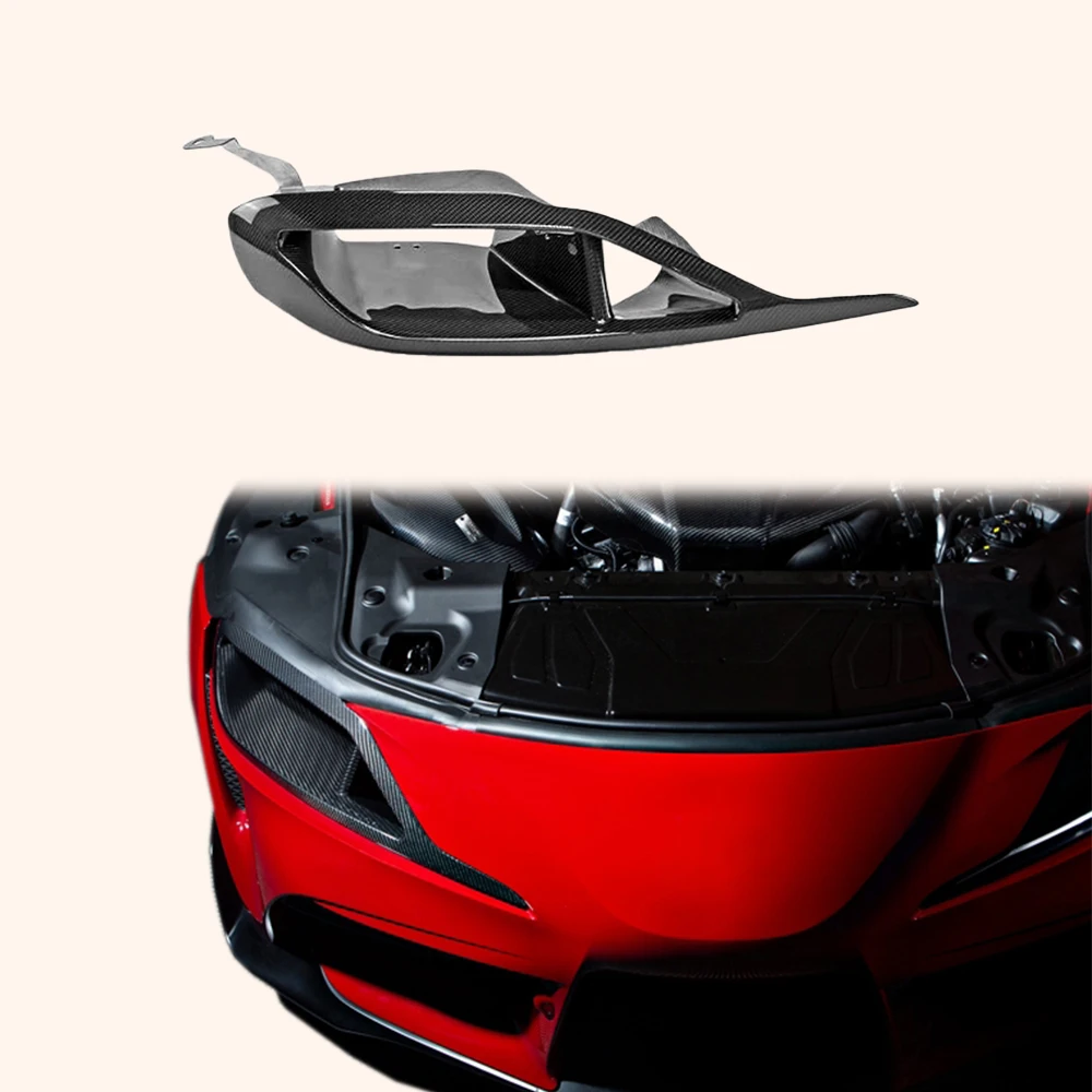 

For Toyota 19+ Supra A90 T Type Carbon Fiber Front Bumper Lip Body Kit 3pcs