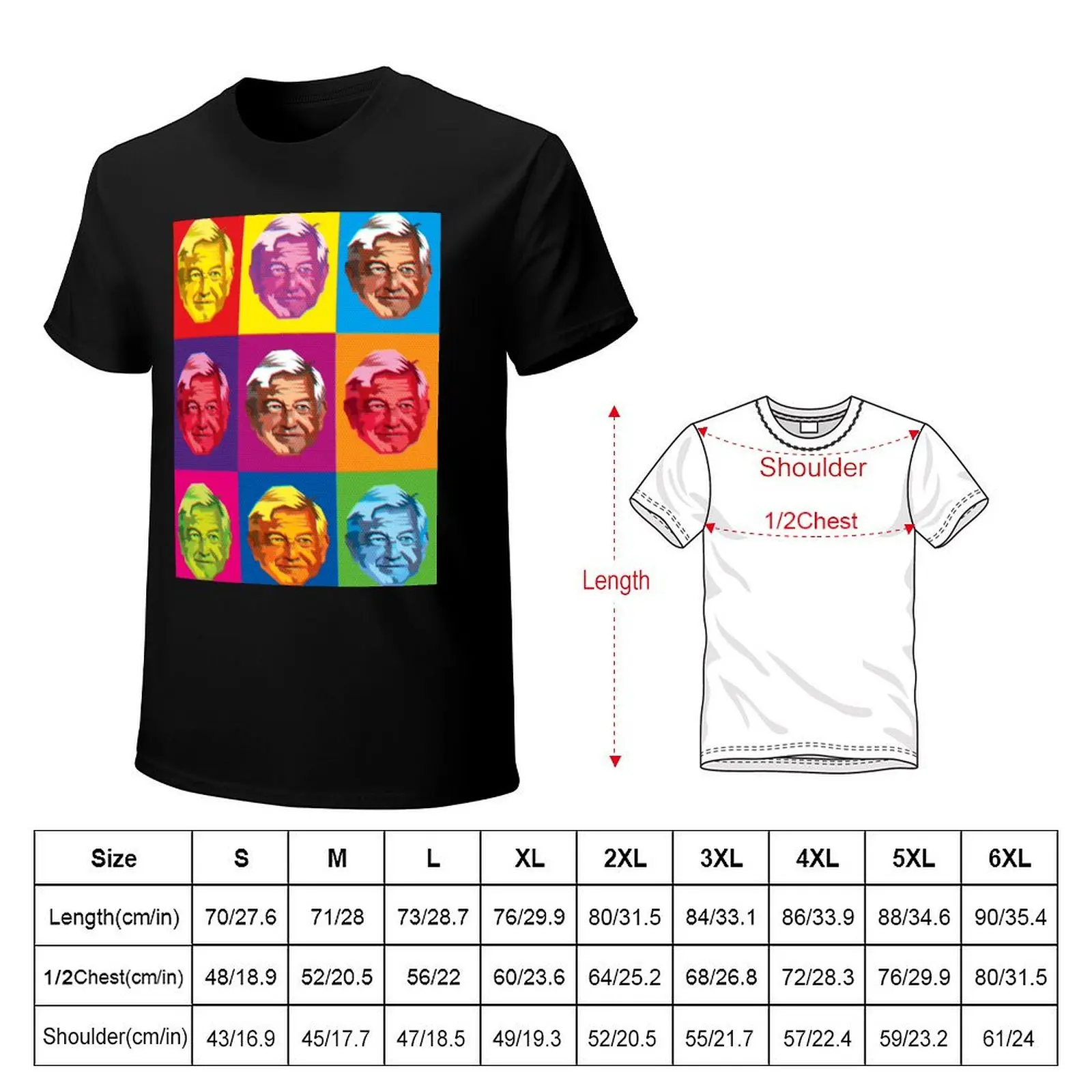 Andres Manuel Lopez Obrador Pop Art T-Shirt Anti-Perspiration Workout Top