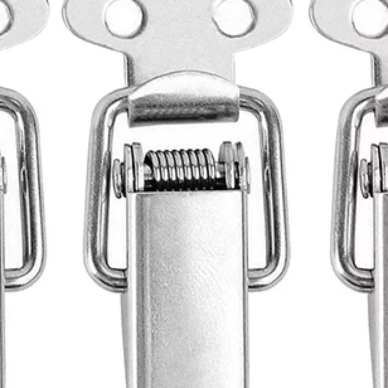 4pcs Duck-mouth Buckle Mini Lock Chest Box Gift Suitcase Case Buckles Toggle Hasp Stainless Steel Latch Catch Clamp