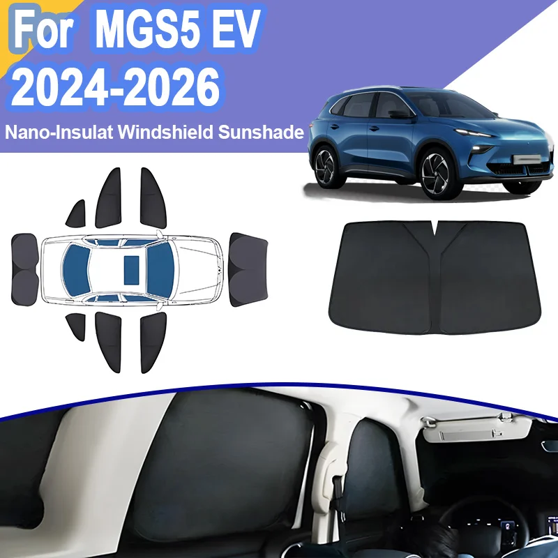 

For MGS5 EV Accessories MG ES5 2024 2025 2026 Car Sun Visor Privacy Curtain Foldable UV Blocking Sunshade Tools Car Accessories