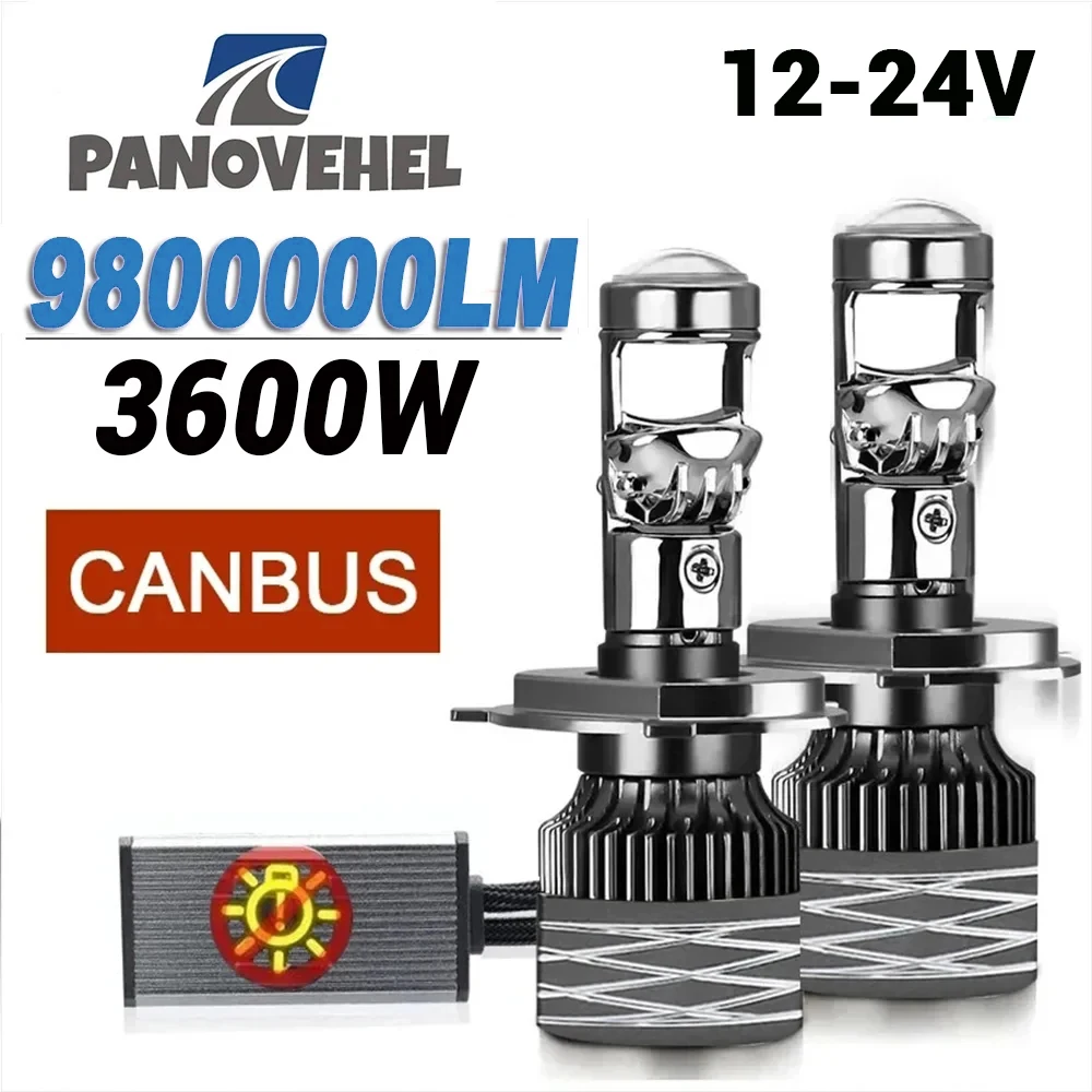 

Светодиодные линзы-проекторы PANOVEHEL для автомобильных фар, 9800000LM, 3600W, H7 H4 H11 9005 9006 HB3 HB4, Canbus, 6000K, противотуманные фары для мотоциклов, LHD, 12V