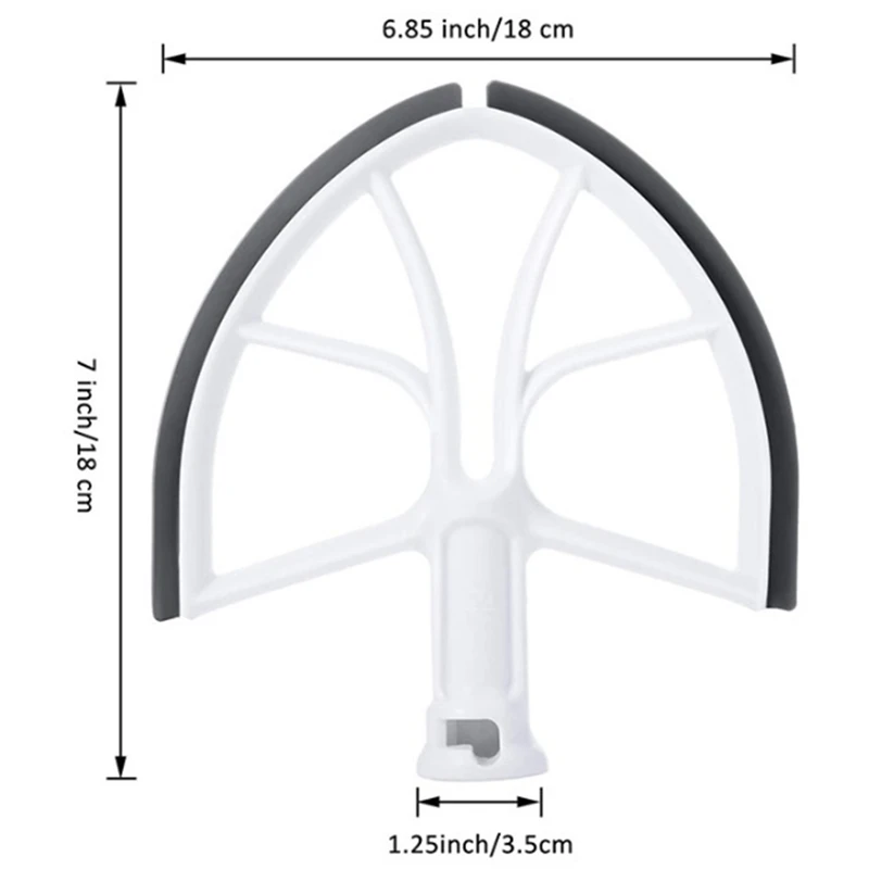 Flex Edge Beater Flat Beater Paddle With Silicone Edges Spare Replacement Parts For Kitchenaid 6QT Bowl Lift Stand Mixer