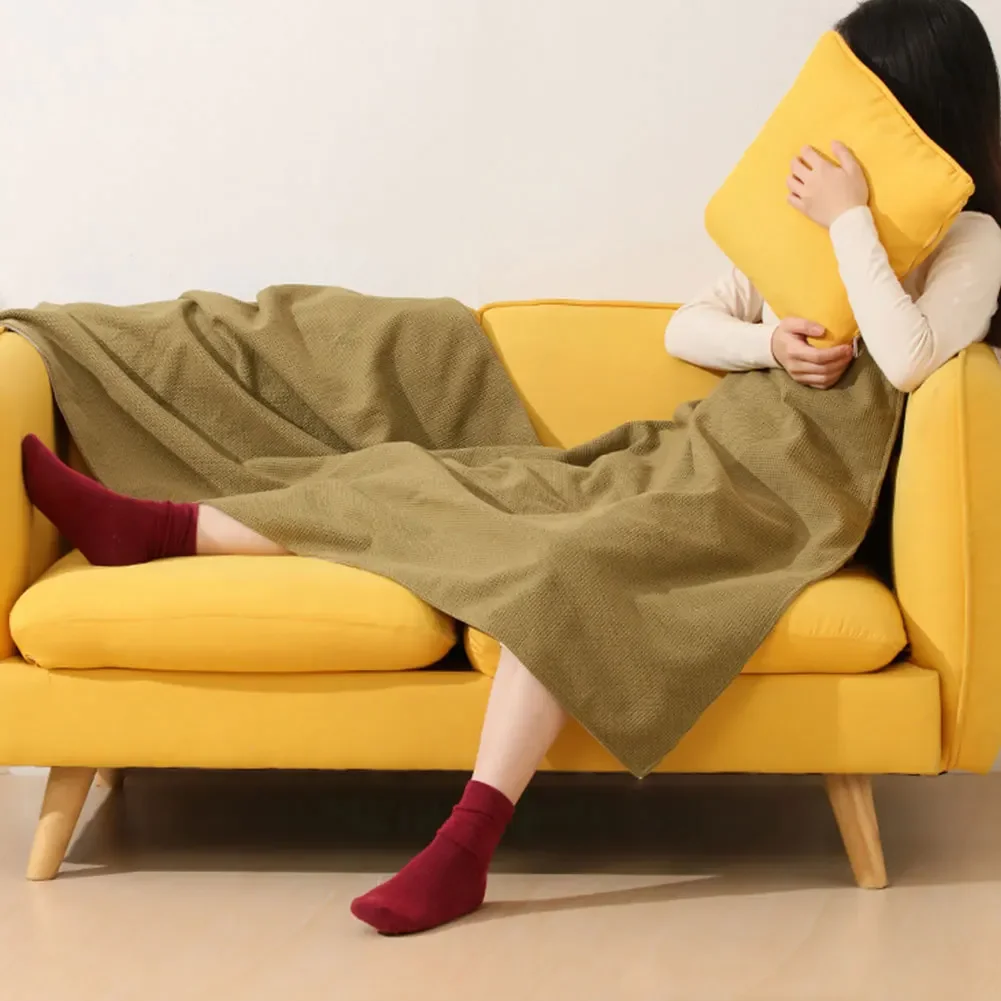 يمكن ارتداؤها USB بطانية تسخين كهربائي 3 مستويات التدفئة التدفئة بطانية كهربائية شال مع بنك الطاقة 5000mAh للمكتب المنزلي