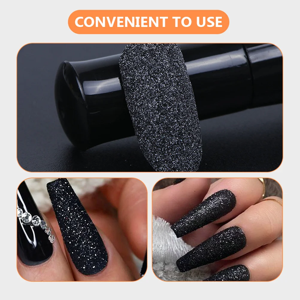 

6pcs Diy Art Sequins Black Sugar Glitter Fingernail Decorations Manicure Accessories Nail Glitters Nail Salon Supplies