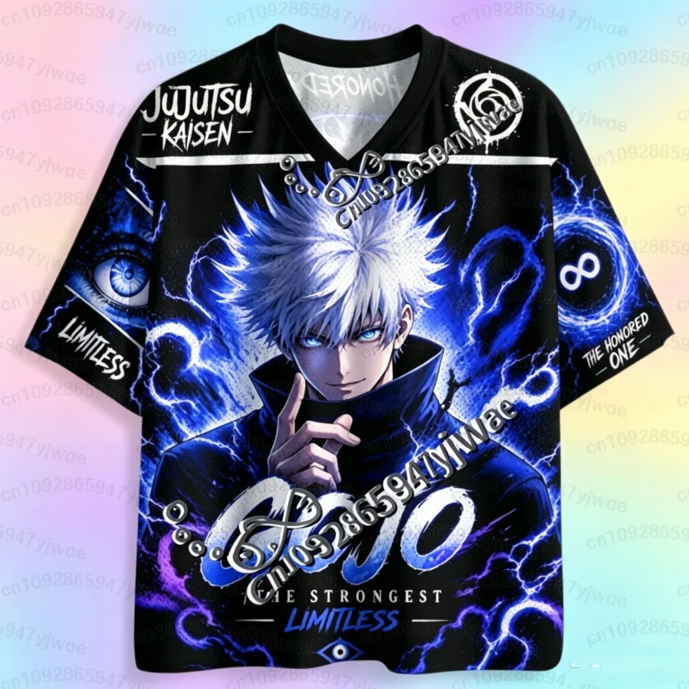 26 Sommer Herren Kinder Jersey Jujutsu Kaisen Satoru Gojo Yuta Megumi Kurzarm T-Shirt Anime Fan Tee Herren Damen Kinder T-Shirt – Detail 7