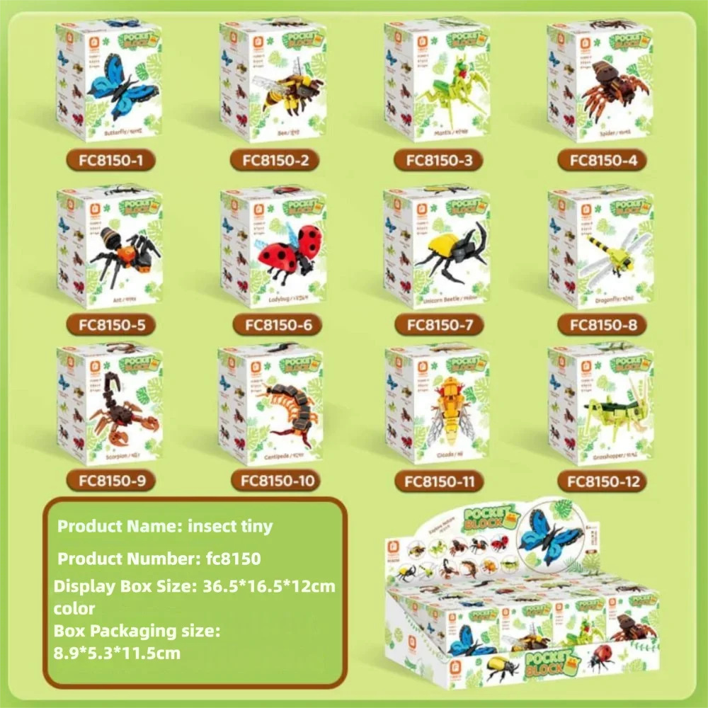 Puzzle Insekt Tier Modell Interessante Bausteine Ameise Libelle Montage Modell Geschenk