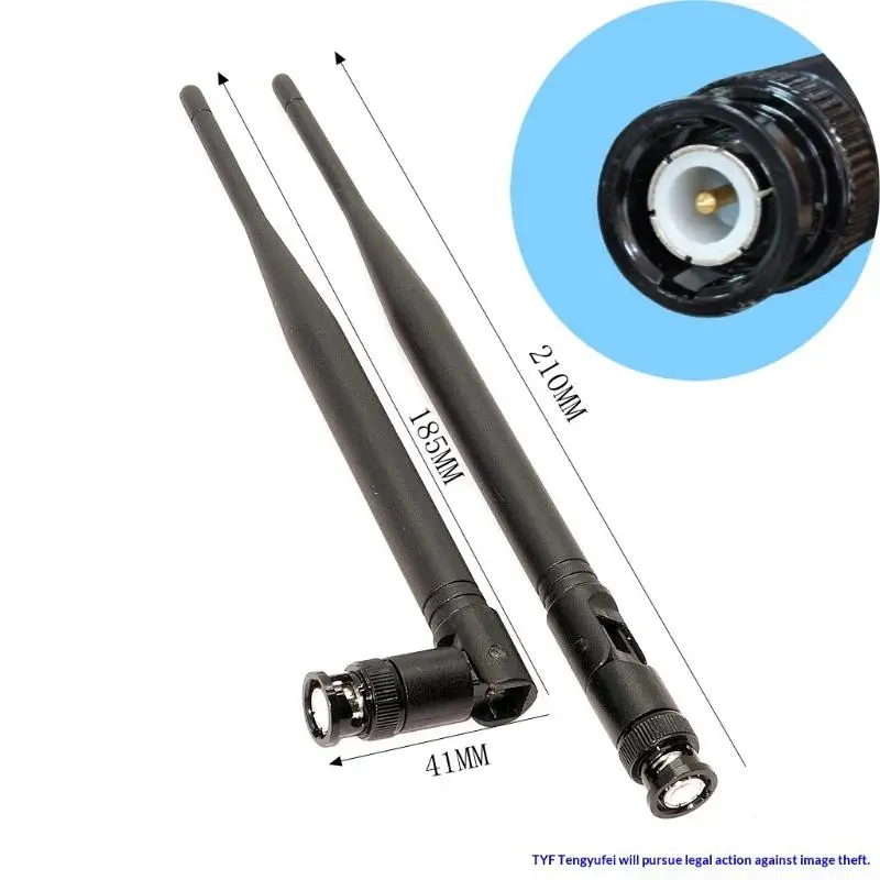 2Pcs 5dBi Gain UHF Antenne 500MHz-900MHz 210mm Mit BNC Stecker Für Drahtlose Mikrofon empfänger Zubehör