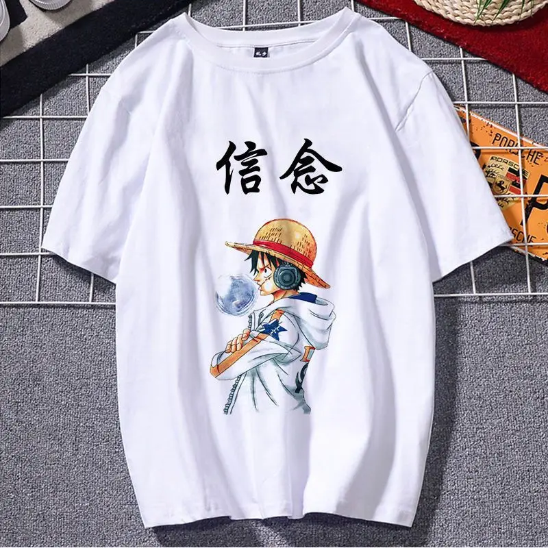 One Piece Anime Monkey D. Luffy Printed T-shirt Men's and Women's T-shirt Men's Top Sports T-shirt Men's T-shirt Harajuku 2026