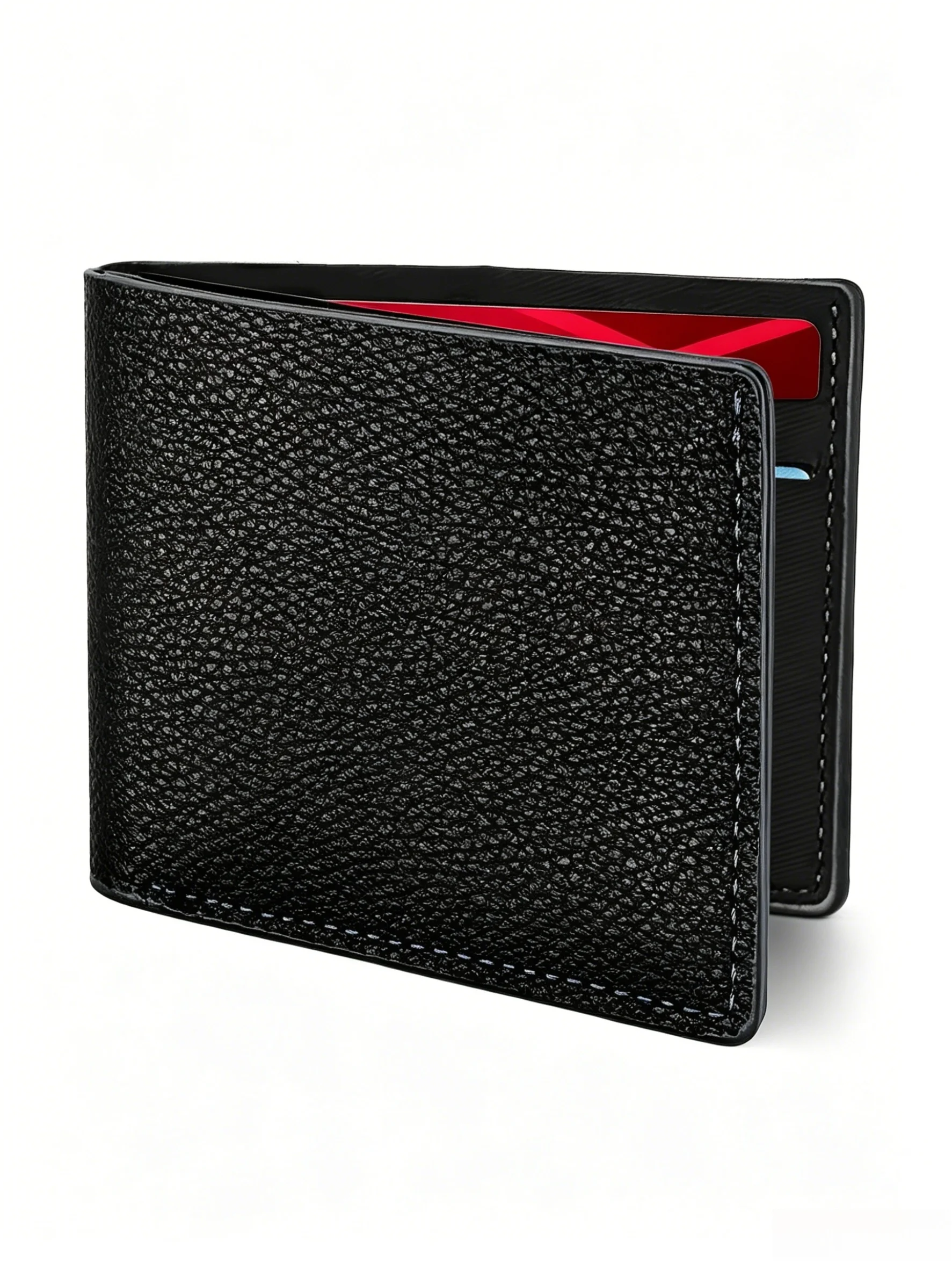 Slim Wallet for Men, Front Pocket Bifold Credit Card Holder, Scratch-Resistant PU Leather with Card Slots & ID Window