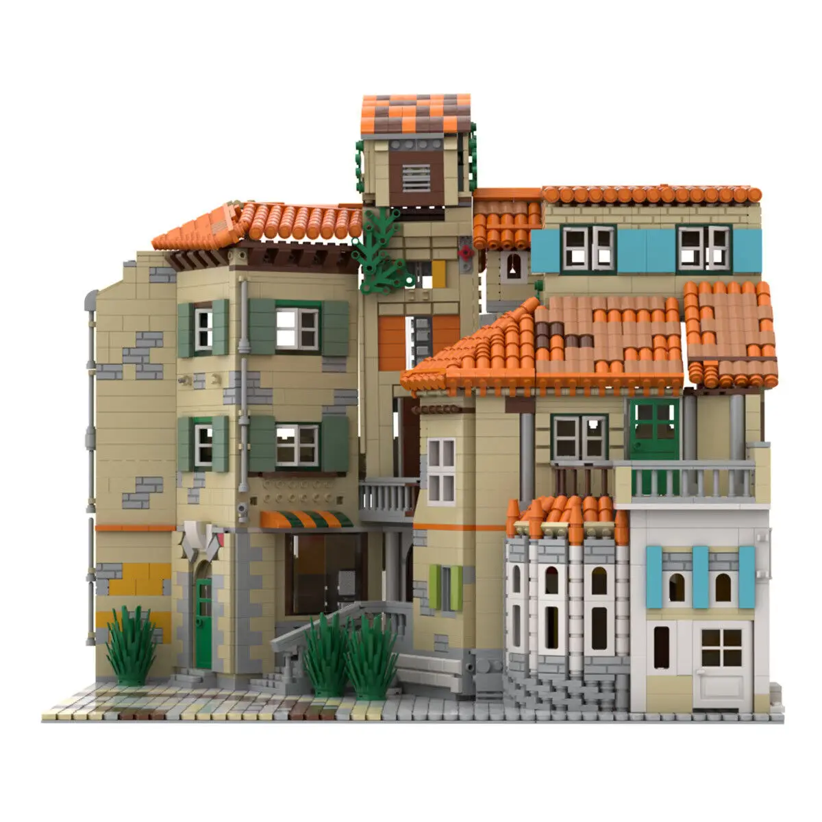 

Italian-style Mansion Corner Mansion 3365 Pieces Modular Building MOC Build