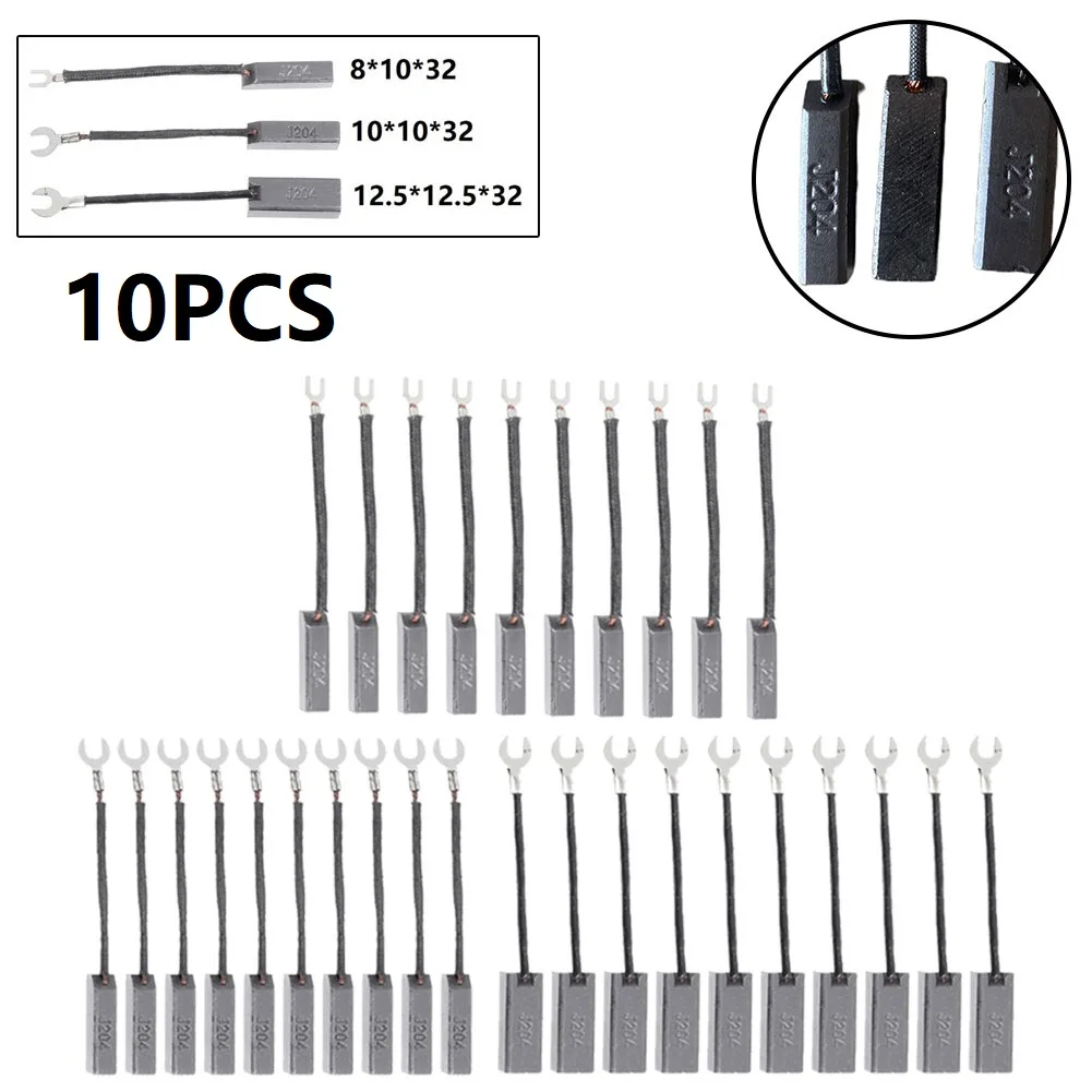 J204 Diesel Generator Electric Motor Alternator 10 Pack Carbon Brushes Replacement Components for Reliable Performance