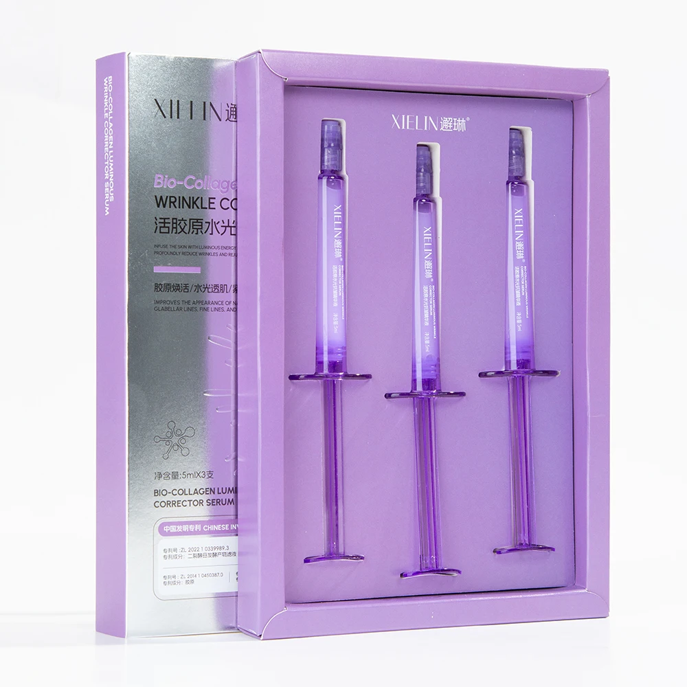

5ml 3pcs Active Collagen Anti-Wrinkle Collagen Revitalizing Brightening Skin Firming Lifting Facial Serum Set for Micro Needle