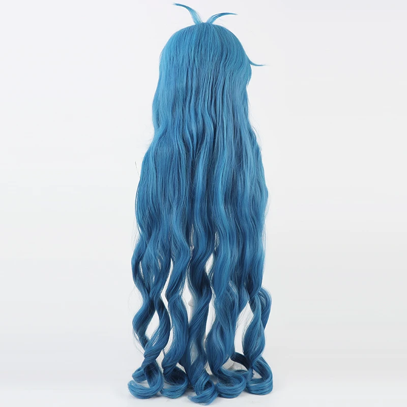 Peruka do cosplayu Anime Hanon Hosho, niebieskie kręcone włosy Hanon Hosho na Comicon, imprezę, dla dorosłych kobiet i mężczyzn