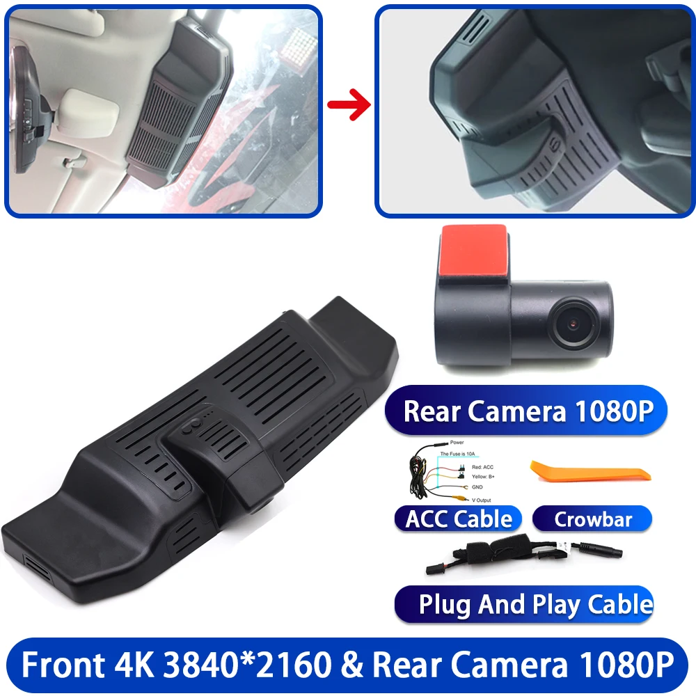 HighCity Dashcam Camera DVR 4K UHD 2160P Nachtzicht Wifi Plug & Play Video Recorder voor Land Rover Defender L663 2019-2025