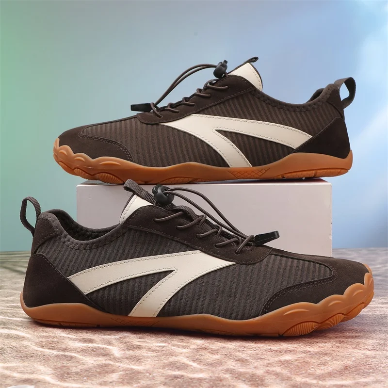 New Men's Wide Barefoot Canvas Sneaker 2026 Fashion Flats Soft Zero Drop Sole Wider Toe Light Weight Fashion Sneakes Big Size 48