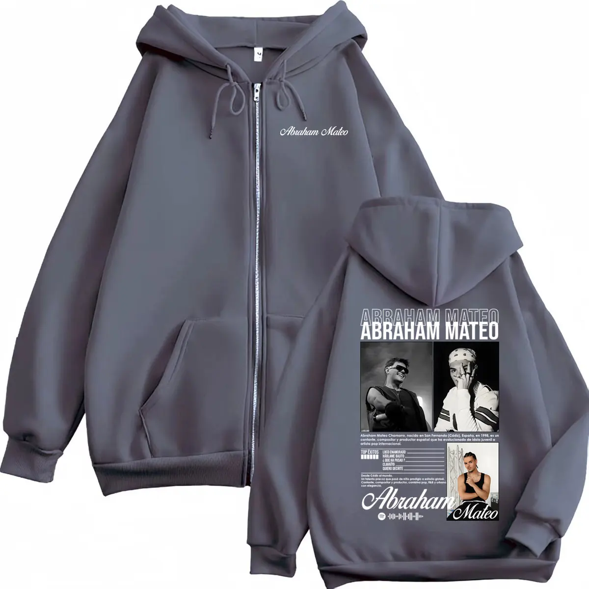 المغني أبراهام ماتيو الجرافيك قلنسوة بسحاب الرجال النساء خمر موضة زمم البلوفرات عالية الجودة الصوف قمصان سويت شيرت بقلنسوة #3