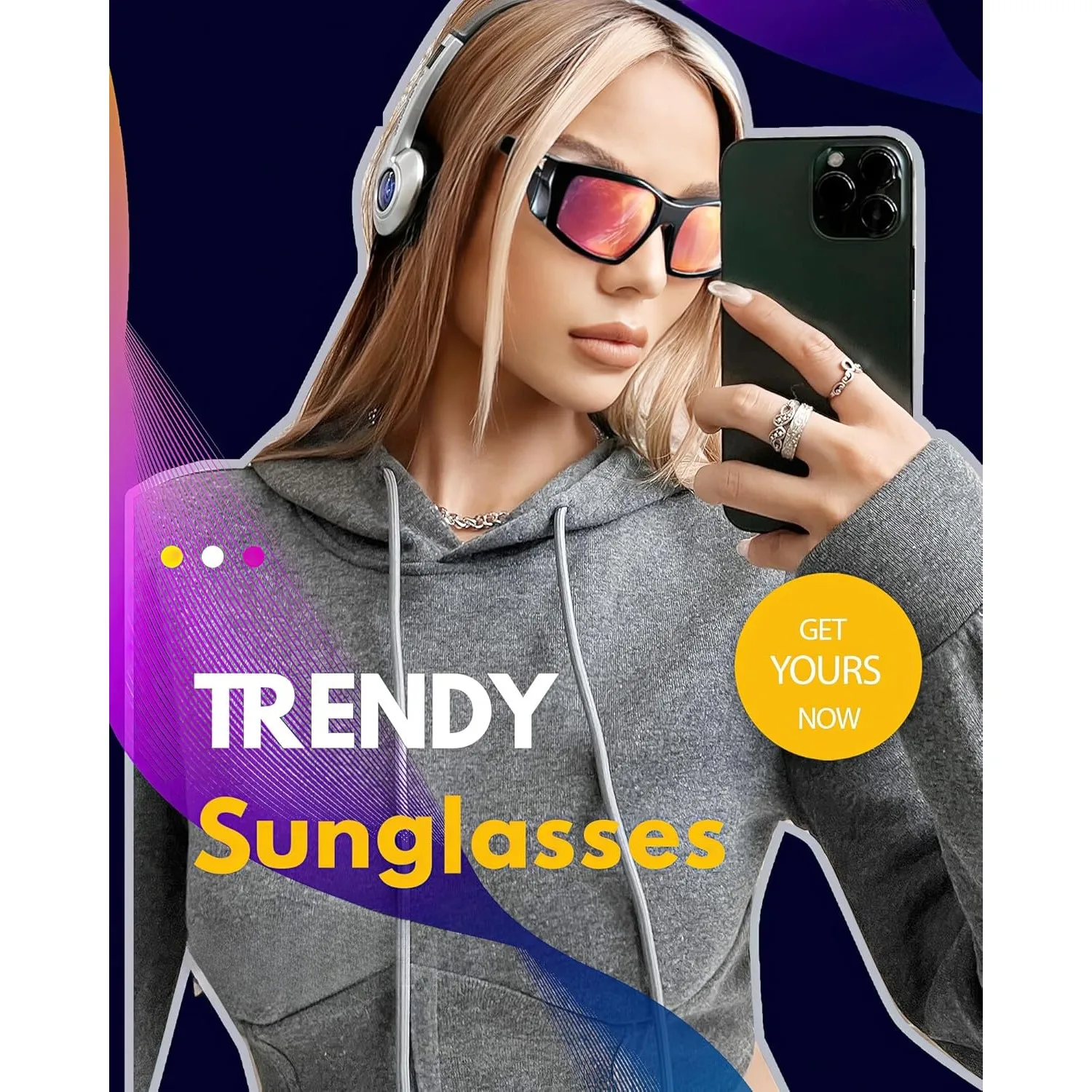 نظارات IOYGlasses-نظارات شمسية مستقطبة للرجال والنساء ، حماية من الأشعة فوق البنفسجية ، ظلال عصرية رائعة ، إكسسوارات سفر ، Y2K ، يجب أن تحتوي على