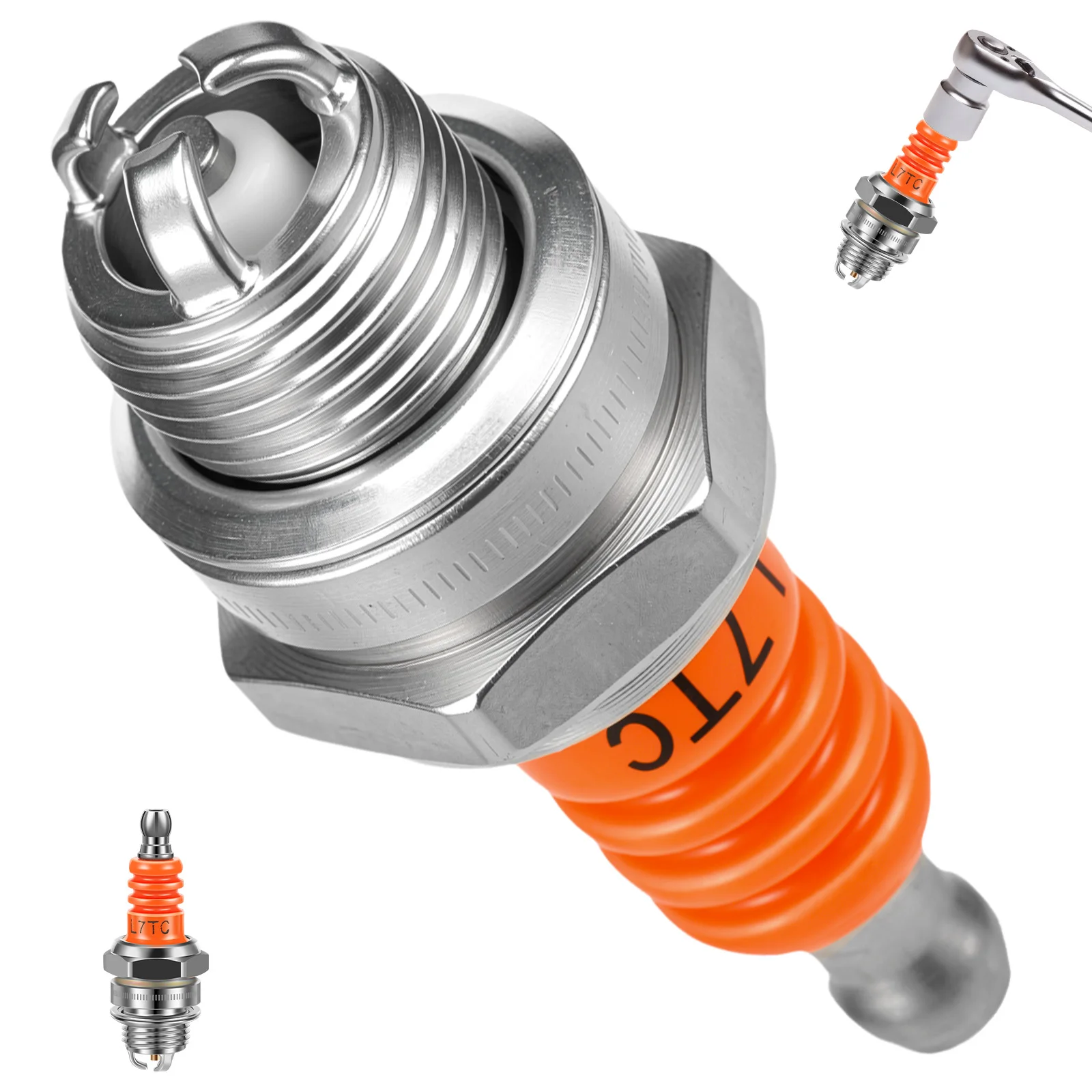 Three Sided Ignition Spark Plugs Dual Sealing Spark Plugs Heavy Duty Spark Plugs Tool For Lawn Mowers Chainsaws Garden Equipment