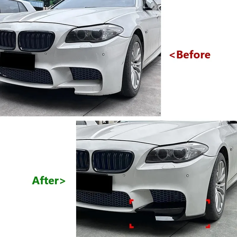 Front Bumper Wrap Corner Splitter Protector For BMW 5 Series F10 F11 M5 2011-2017 Diffuser Lip Exterior Tuning Accessories Style