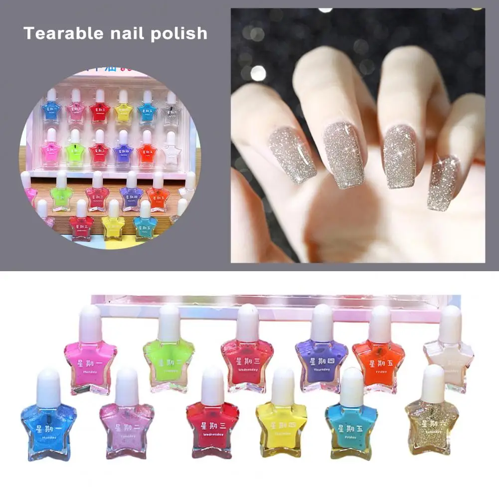 Esmalte de uñas seguro para niños, juego de esmaltes de uñas suaves de 24 piezas, bajo olor, secado rápido, fácil de quitar, manicura para niñas