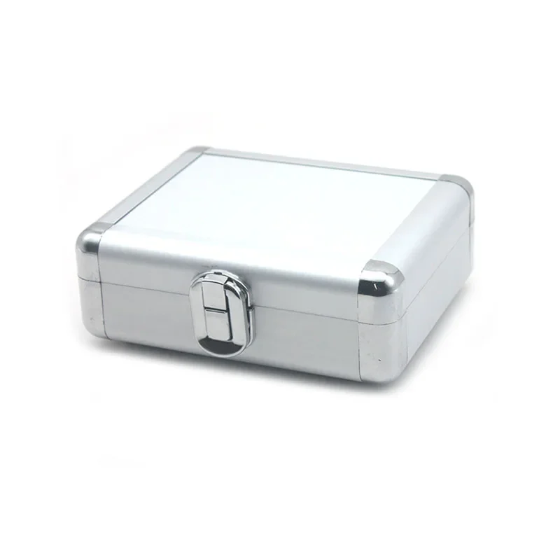 Mini Oxidized Aluminum Alloy Toolbox with Buckle - Instrument & Document Storage Box 150x120x50mm Durable Item Organizer