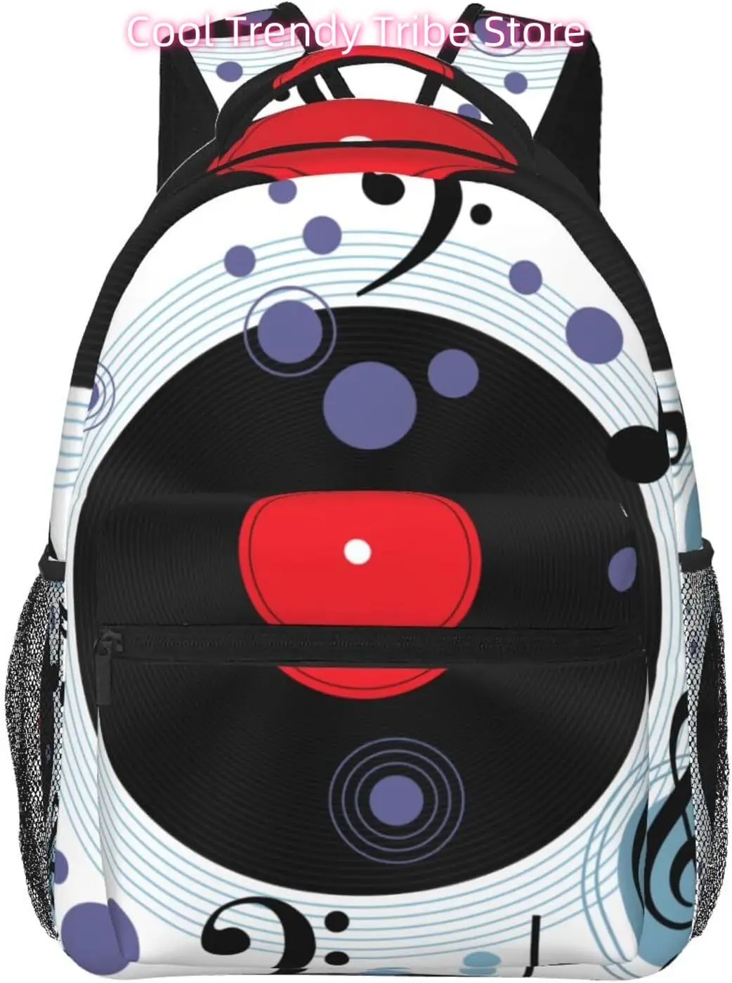 

laptop bag back to school Record Music Notes Lightweight Laptop Backpack Lightweight Multipurpose Travel Casual Daypack Unisex C