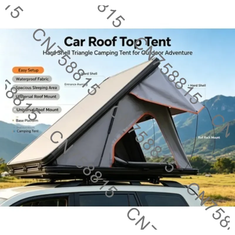 Outdoor 1-3Person Aluminum Hard Shell，Roof Tent Custom Camping Off-road Vehicle Car Hard Shell Pop-up Roof Tent Rooftop Tent