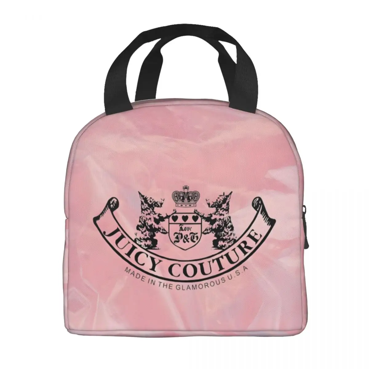 Juicy-Couture Insulated Lunch Bag Leakproof Cartoon Lunch Container Cooler Bag Tote Lunch Box Work Picnic Food Bag