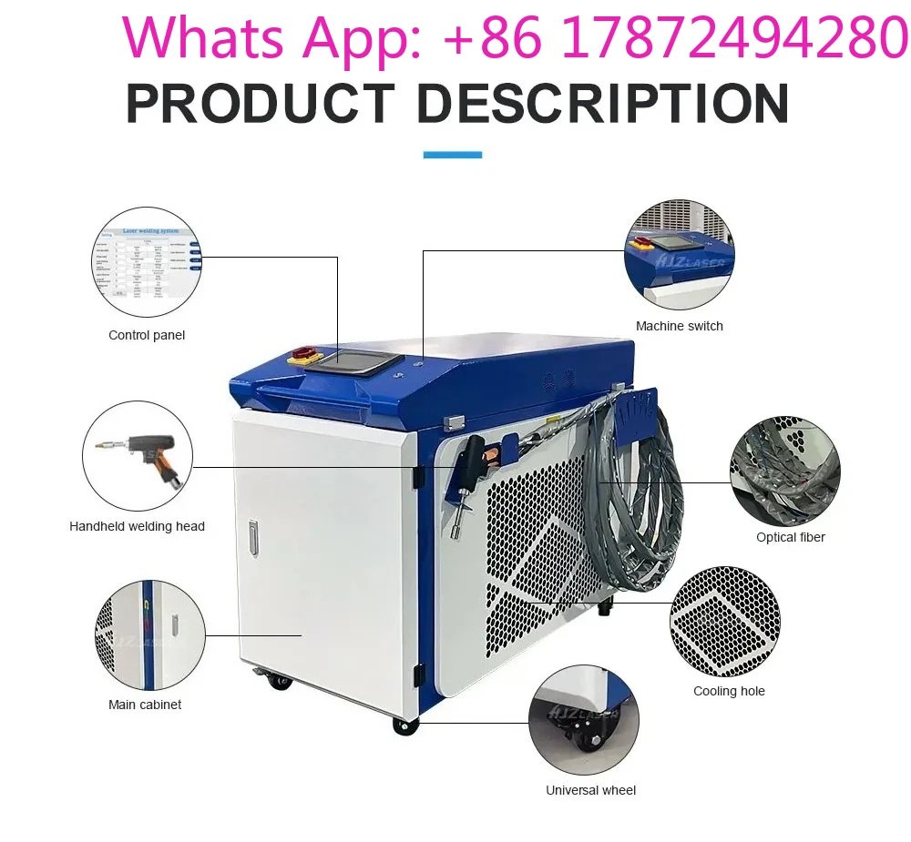 3000W Handheld Fiber       Welding Machine with Double Wobble Welding Head