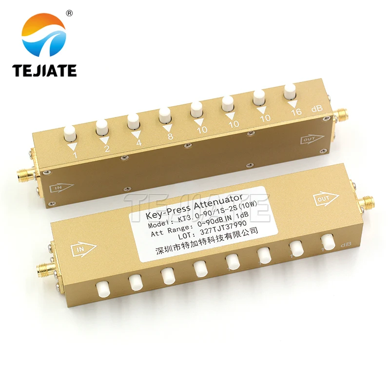 1PCS SMA N-type RF button adjustable key signal attenuator 0-30dB 0-60dB 0-90dB step 5W 10W high power 0-4GHz