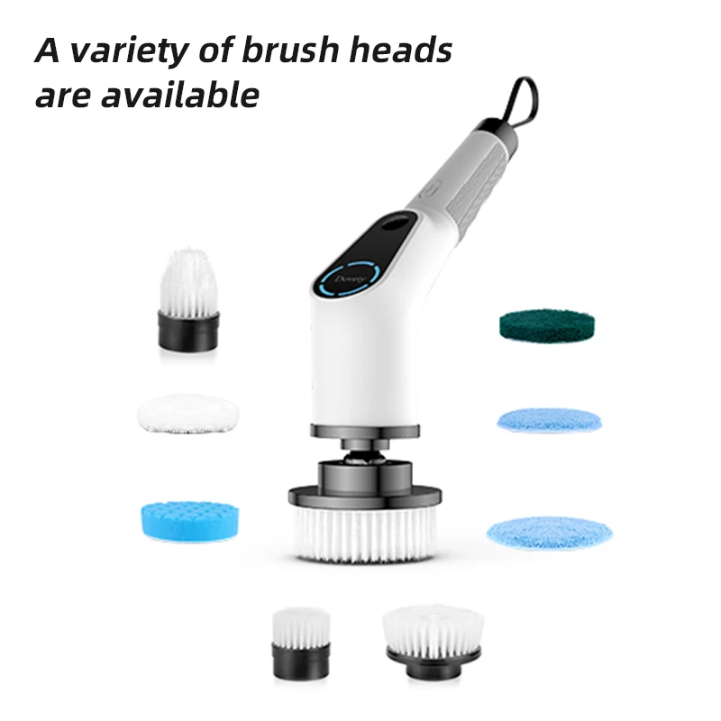 แปรงทำความสะอาดอัตโนมัติไร้สาย AuSilver ผลิตจากพลาสติก ABS สำหรับทำความสะอาดบ้าน ห้องครัว ห้องน้ำ ห้องสุขา ด้ามจับยาว