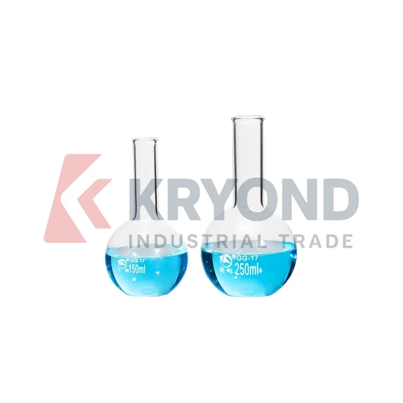 Loikaw Flat Bottom Long Neck Flask Laboratory Glassware 100mL 1000mL Chemical Experiment Reaction Container Research Application