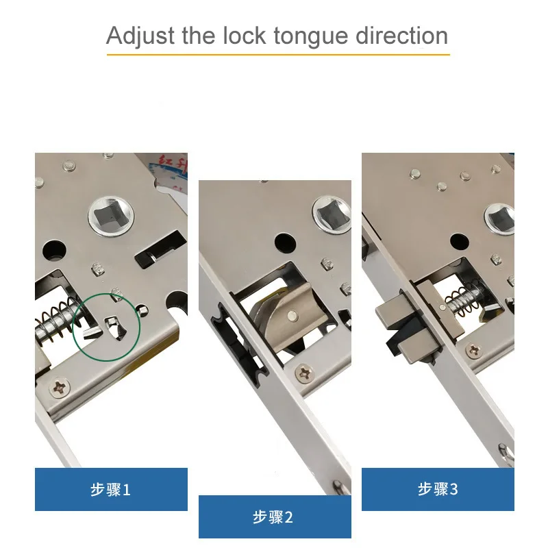 5050 mortise lock body ,For many door lock , Stainless steel panel,  Anti-theft bolt , mute , lift handle to lock down to open