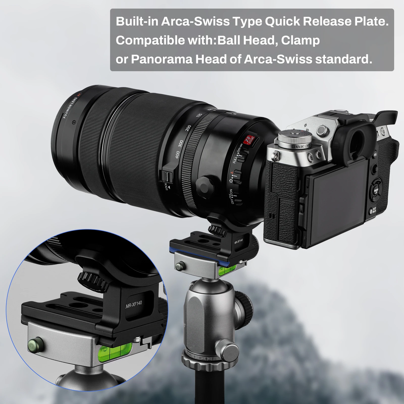 Haoge LMR-XF140 Tripod Mount Ring for Fujifilm XF 100-400mm F4.5-5.6 R LM OIS WR Lens