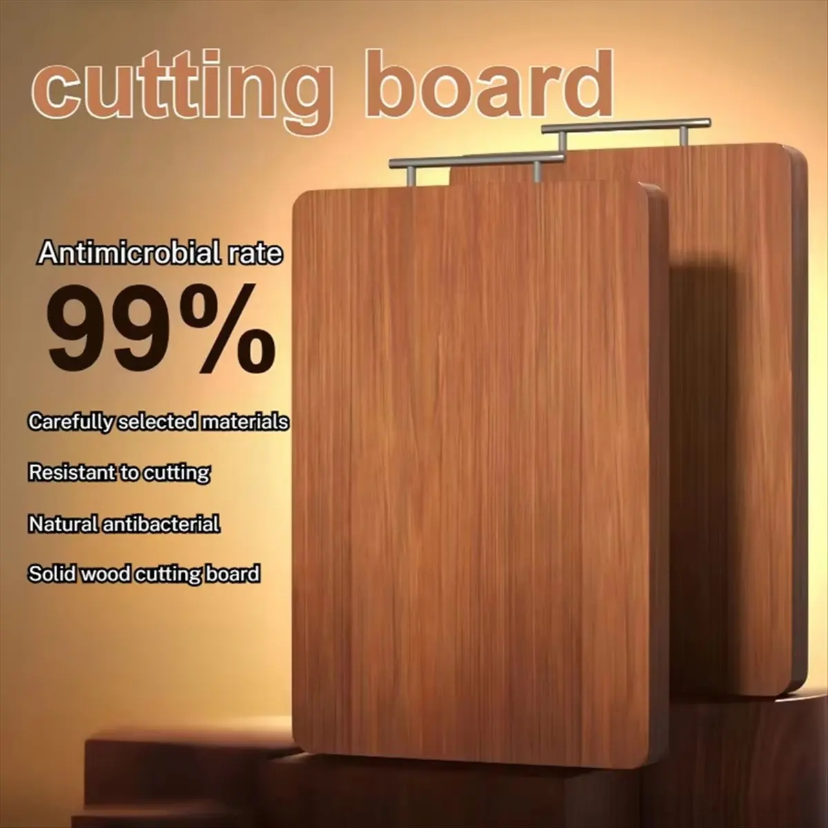 A24I Ebony Wood Chopping Board - , , Double-Sided, Solid Wood Cutting Board for Kitchen Use