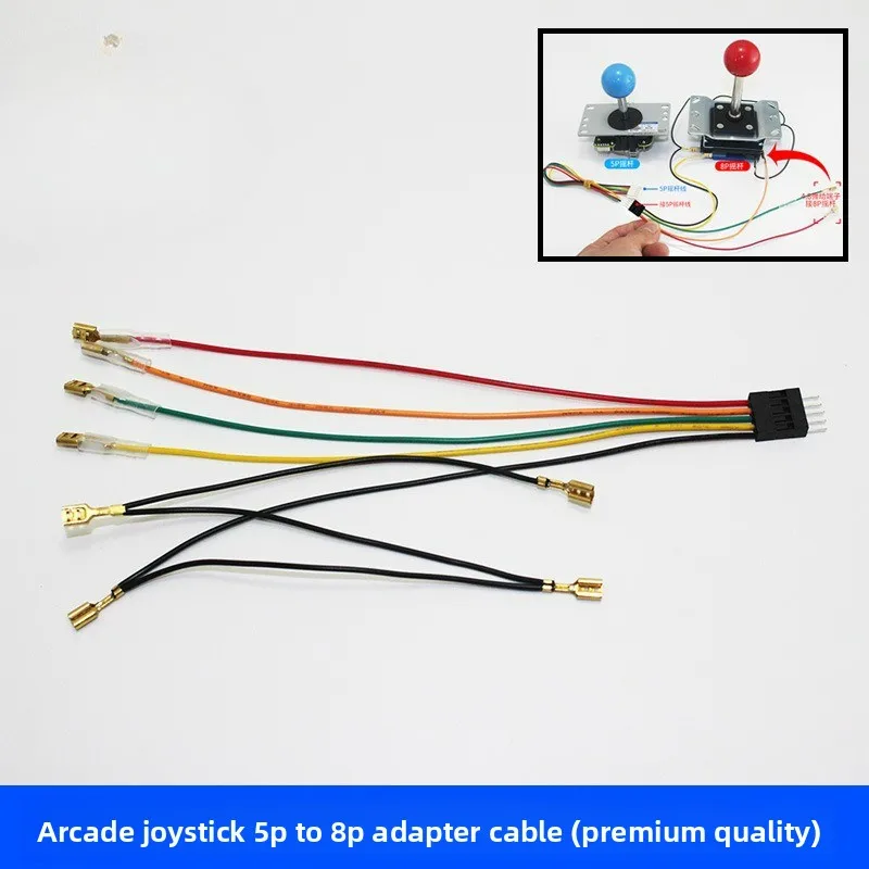 2pcs KOF Fighting Game 5P to 8P Joystick Converter Cable for Arcade Machine