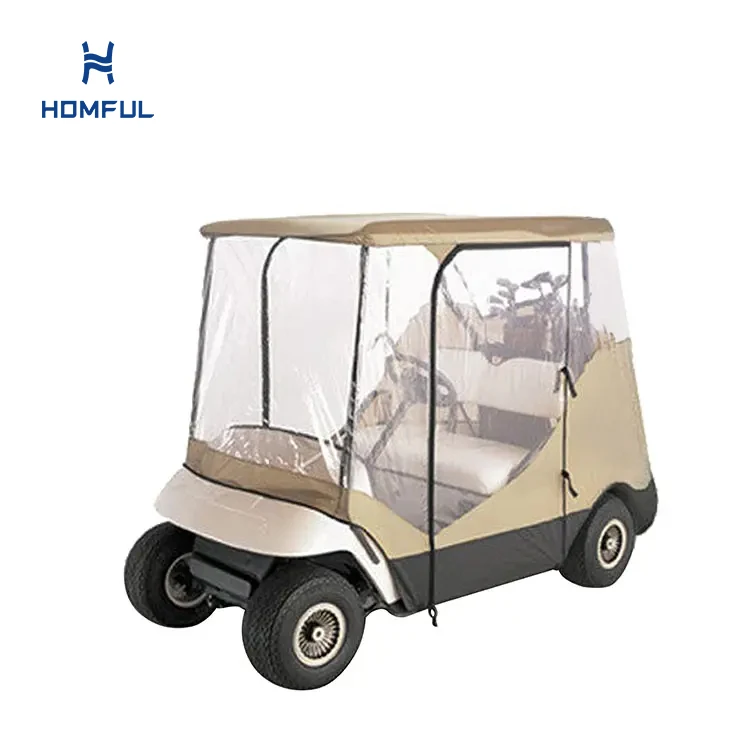 

HOMFUL 2-пассажирский чехол для гольф-багги, чехол для клубного автомобиля, дождевик для гольф-кара
