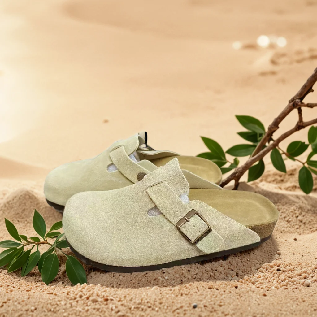 

Новые замшевые сандалии из пробковой кожи для женщин, весенне-осенние, в стиле ретро, повседневные, удобные, нескользящие, пляжные туфли для мужчин