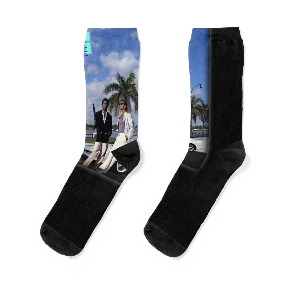 

Miami Vice Socks halloween retro cool Run Designer Man Socks Women's