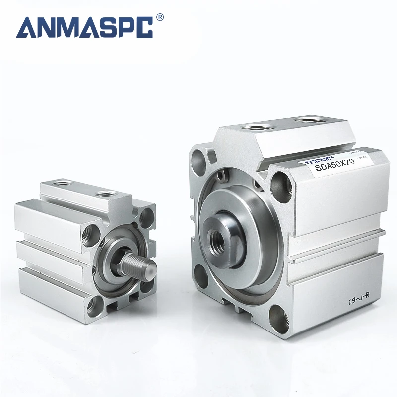 Double Effect Spring Suitable for Small Space Air Jack  Various Clamping Devices SDA32X50 Thin Pneumatic Cylinder