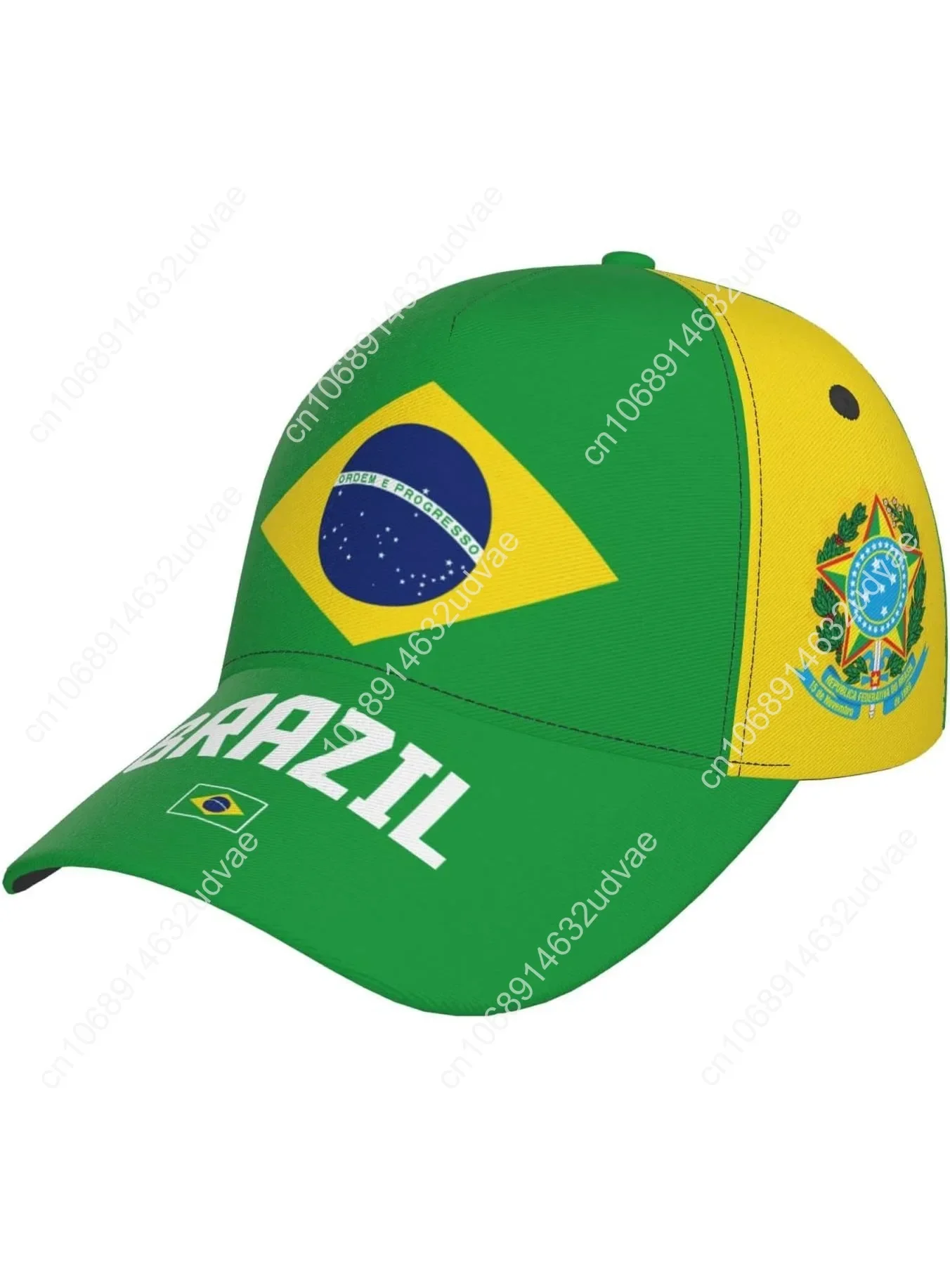 

Brazil Flag Cool Brazilian Baseball Cap 3D Full Print Adult Unisex Adjustable Hat Soccer Patriotic Caps