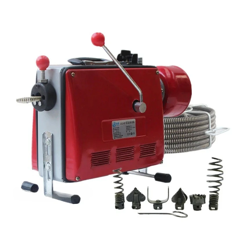 Professional Sewer Dredger Toilet Floor Drain Dredging Cleaning Machine 100D Full-automatic Electric Pipe Dredging Machine