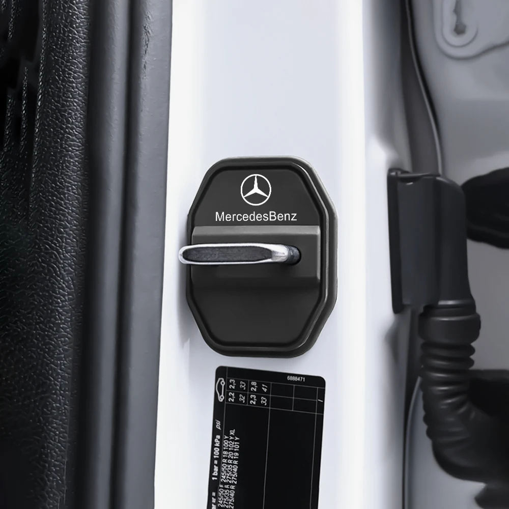 2/4 Uds. Cubierta protectora de hebilla de cerradura de puerta de coche de silicona para Mercedes Benz AMG A B C E M R G S clase GLA GL CLA CES CLS