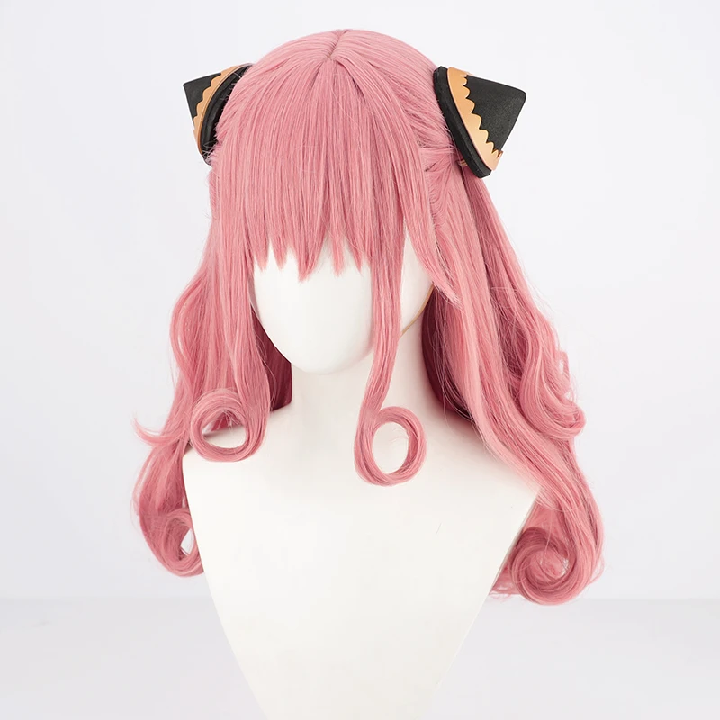 Anime Anya Forger Cosplay Wig Halloween Carnival Party Props Synthetic Hair Heat Resistant Fiber + Wig Cap view 4