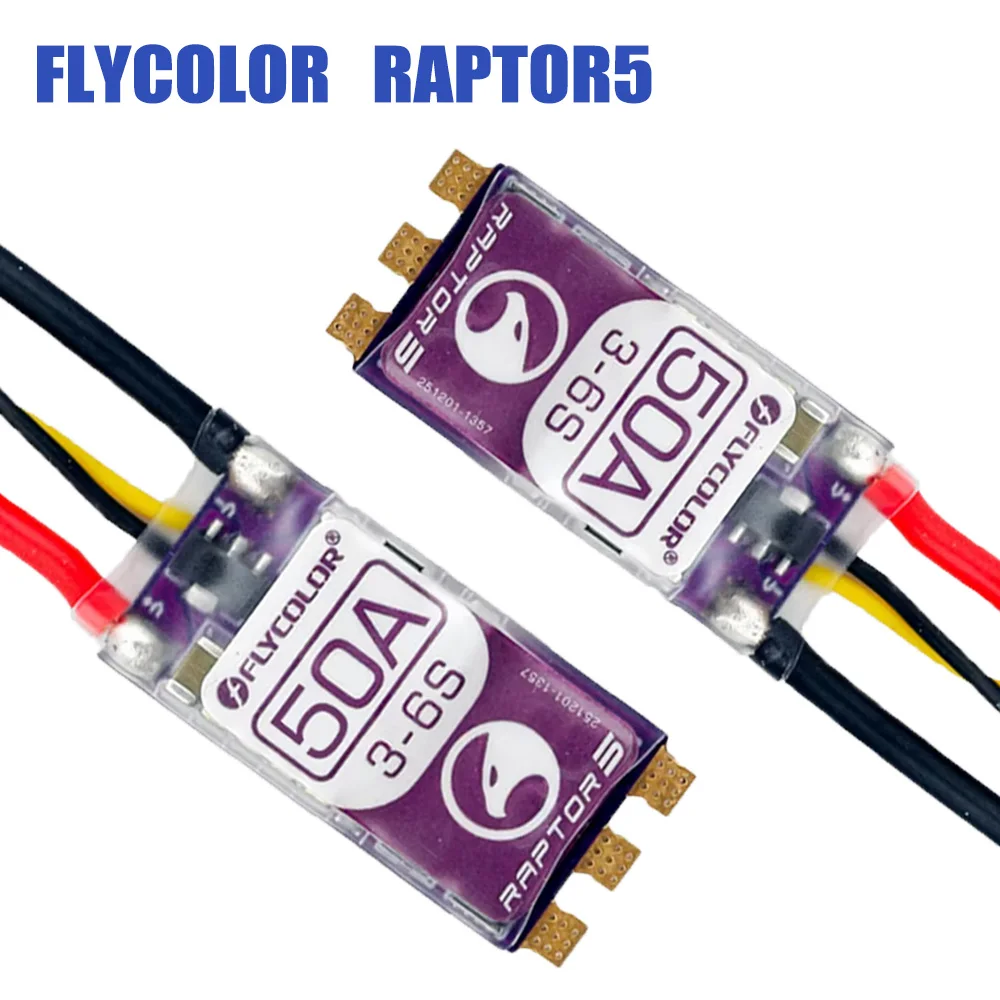 فرش ESC FLYCOLOR 35A 45A 50A 3-6S 32Bit G701 PWM 1/4 قطعة Raptor5 128K واحد Dshot Proshot ل FPV الطائرات بدون طيار لعبة أجزاء