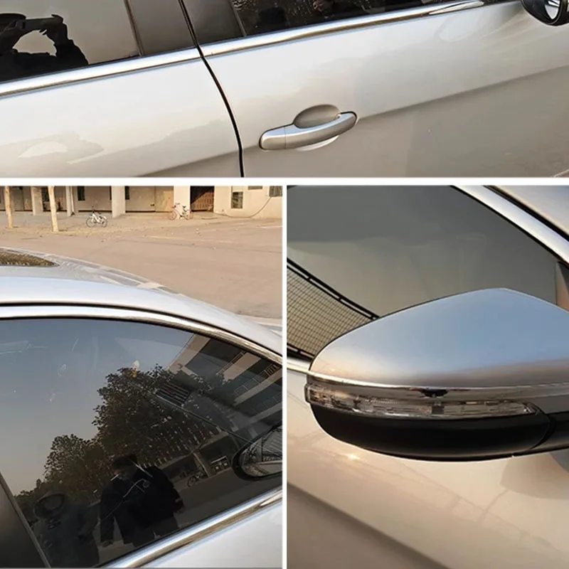 لامعة سيارة الزخرفية تقليم السيارات نافذة حافة الكروم ديكور قطاع الكسوة 3M/5M الوفير تأثير بار اكسسوارات السيارات #4