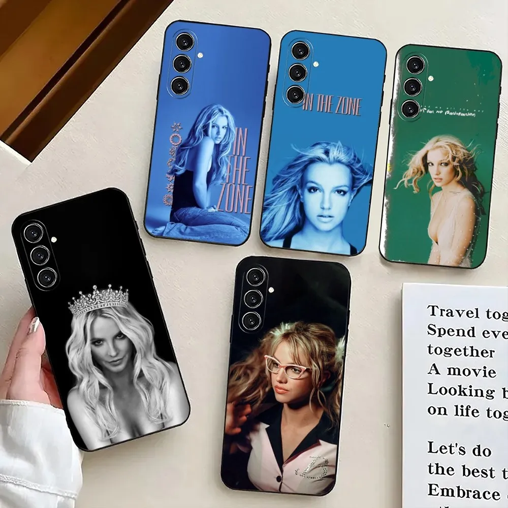 Singer B-Britney-S Spears  Phone Case For Samsung S24,21,22,23,30,Ultra,S20,Plus,Fe,Lite,Note,10,9,5G Black Soft Cover