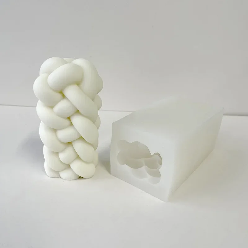 

Woven Twine Column Aromatherapy Candle Silicone Mould DIY Manual Soap Mould